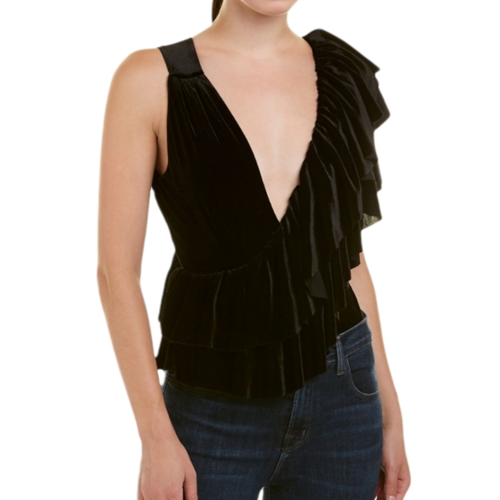 Misa Los Angles Black Naeva Bodysuit Size  XS NWT